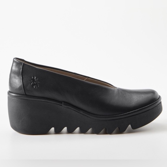 Fly London Beso Wedge Pump Black EU 40 US 9.5-10 - Picture 1 of 7